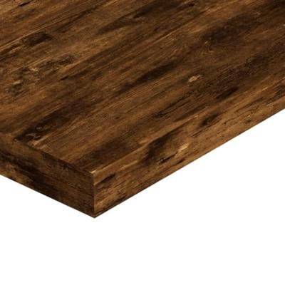 Wandschappen 4 st 40x10x1,5 cm bewerkt hout gerookt eikenkleur - thumbnail