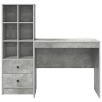 Bureau met lade 2 pcs Beton Grijs - thumbnail