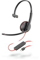 POLY Blackwire C3210 Headset Bedraad Hoofdband Kantoor/callcenter USB Type-C Zwart - thumbnail