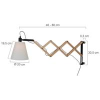 Mexlite Wandlamp liv 8852be berken - thumbnail
