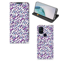 OnePlus Nord N10 5G Hoesje met Magneet Feathers Color - thumbnail