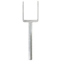 Grondankers 6 st 7x6x30 cm gegalvaniseerd staal zilverkleurig - thumbnail