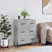 Dressoir 69,5x34x90 cm bewerkt hout betongrijs - thumbnail