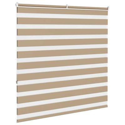 VidaXL Zebra blind 145x150 cm stofbreedte 140,9 cm polyester zandbruin