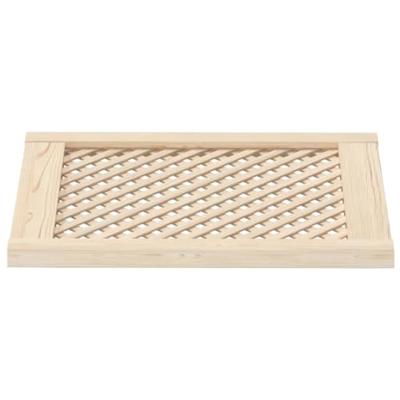 VidaXL Kastdeuren met latwerk 2 st 49,5x61,5 cm massief grenenhout