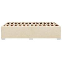 Bedframe zonder matras 120x200 cm stof crèmekleurig - thumbnail