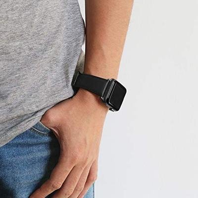 Luxe Echt Lederen bandje - Zwart - Geschikt voor Apple Watch 44mm / 45mm / 46mm / 49mm Luxe Echt Lederen bandje - Zwart - Geschikt voor Apple Watch 44mm / 45mm / 46mm / 49mm