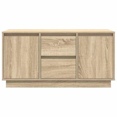 Tv-meubel met LED-verlichting 100x41x50 cm sonoma eikenkleurig