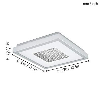 Eglo Vierkante plafondlampPescate chroom - 98369