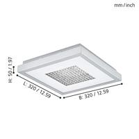 Eglo Vierkante plafondlampPescate chroom - 98369 - thumbnail