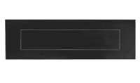 Briefplaat rechthoek geveerd 300x80mm - zwart - thumbnail