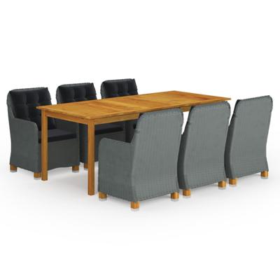 9-delige Tuinset lichtgrijs