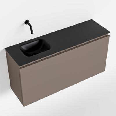 MONDIAZ OLAN 100cm toiletmeubel smoke. LEX wastafel urban links geen kraangat MONDIAZ OLAN 100cm toiletmeubel smoke. LEX wastafel urban links geen kraangat