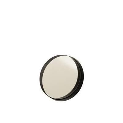 J-Line miroir Rond Bord - métal - noir - small - Ø 30 cm