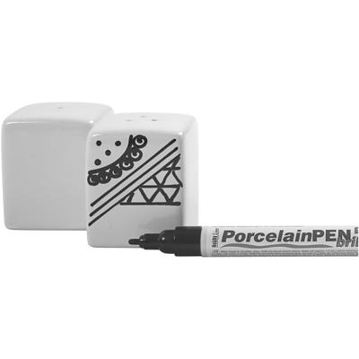 Creativ Company Zout & peper set, h: 6 cm, afm 5x5 cm, glossy, wit, 6 set/ 1 doos