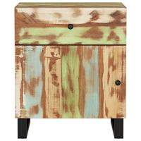 Nachtkastje 50x33x60 cm massief gerecycled hout en bewerkt hout - thumbnail