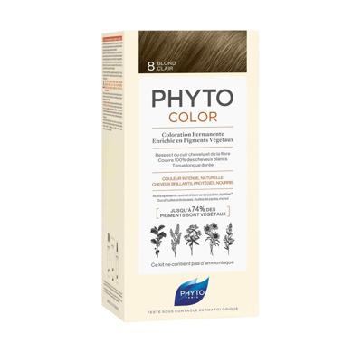 Phytocolor Permanente Haarkleuring 8 Lichtblond Intense en Natuurlijke Kleur