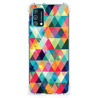 Samsung Galaxy M02s | A02s Doorzichtige Silicone Hoesje Geruit Samsung Galaxy M02s | A02s Doorzichtige Silicone Hoesje Geruit