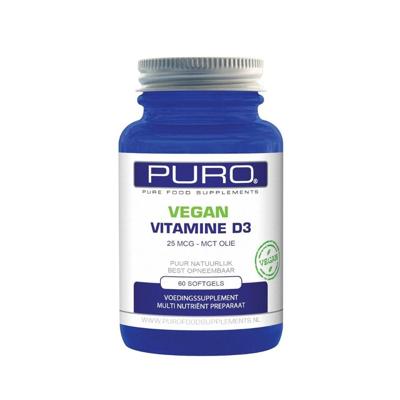 Puro Vegan Vitamine D3 25mcg Capsules 60Stuks