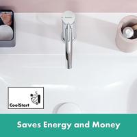 Hansgrohe Tecturis Wastafelmengkraan - coolstart - zonder waste - 10.8cm uitloop - chroom 73301000 - thumbnail