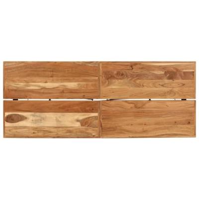 Bartafel 180x70x107 cm massief acaciahout en ijzer