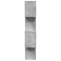 Kamerscherm / boekenkast 4-laags 70x24x129 cm hout betongrijs - thumbnail