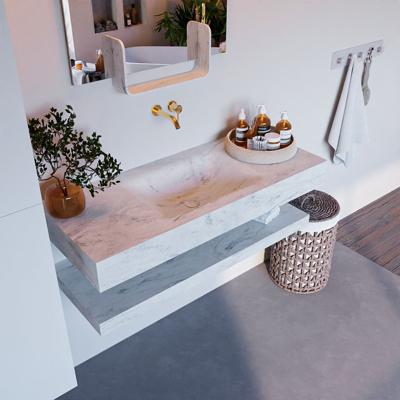 MONDIAZ ALAN-DLUX 110cm planchet Opalo. Vrijhangende wastafel CLOUD midden zonder kraangat, kleur Opalo. MONDIAZ ALAN-DLUX 110cm planchet Opalo. Vrijhangende wastafel CLOUD midden zonder kraangat, kleur Opalo.