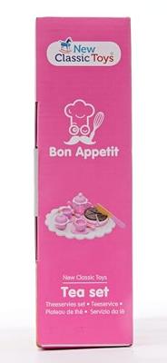 New Classic Toys houten theeset met taart - roze