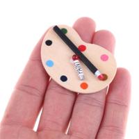 3 stuks mini Doll House rekwisieten Pocket meubilair accessoires simulatie bord kleurenpalet - thumbnail