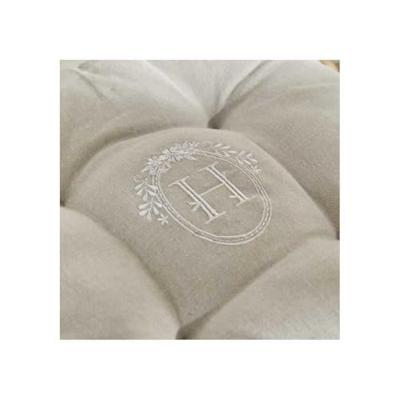 Gewatteerde zitting - VANDAAG - CHARME - Chambray x Petite Broderie Berenice - 40 x 40 cm