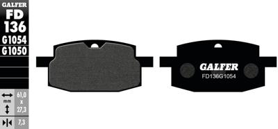 GALFER bremsbelag "fd136" brake pad fd136 g1054 organic