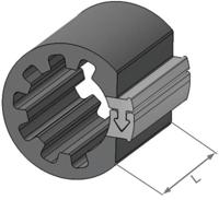 HERTH+BUSS speciale bevestiging "clipfixcycle clipfix spacer h+b inner-d=16.9mm,l=30mm - thumbnail