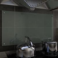 VidaXL Spatscherm keuken 90x50 cm gehard glas melkwit - thumbnail