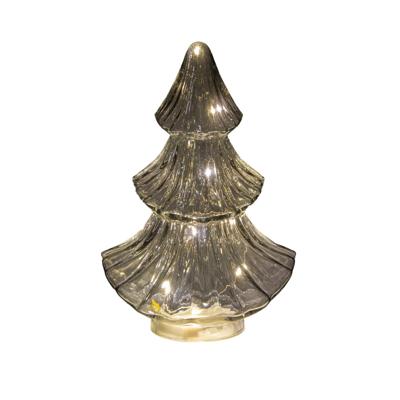 Boompje glas LED 15,5x9,5 cm grijs Anna's Collection - Annas collection