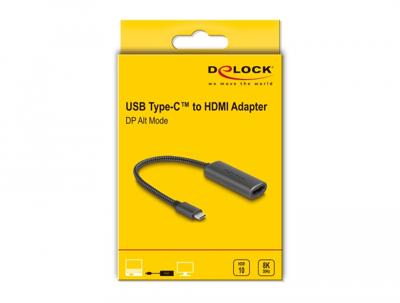 DeLOCK 64229 video kabel adapter 0,2 m USB Type-C HDMI Zwart
