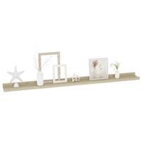 Wandschappen 2 st 100x9x3 cm sonoma eikenkleurig - thumbnail