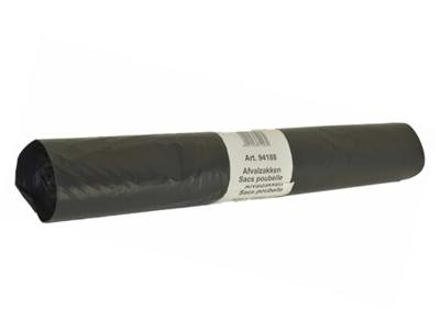 Vuilniszak 33 micron, ft 90 x 120 cm, 150 liter, grijs, rol van 20 stuks