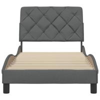 Bedframe zonder matras 90x200 cm stof donkergrijs - thumbnail
