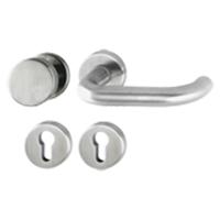 Hoppe deurbeslag kruk/knop - incl. pc-rozetten - Paris - deurdikte 37/42mm - RVS - thumbnail