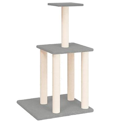 VidaXL Kattenmeubel met sisal krabpalen 85,5 cm lichtgrijs VidaXL Kattenmeubel met sisal krabpalen 85,5 cm lichtgrijs