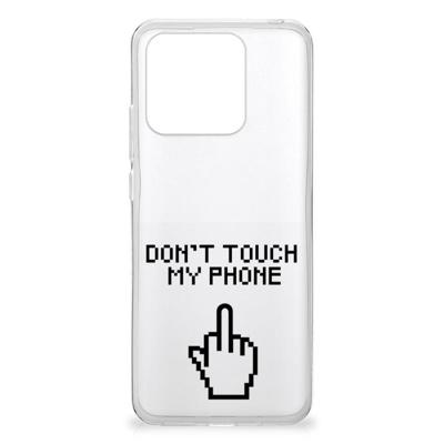 Xiaomi Redmi 10C Silicone-hoesje Finger Don't Touch My Phone