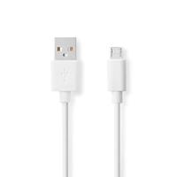 Nedis USB-Kabel | 480 Mbps | 1 m | Wit | 1 stuks - CCGB60500WT10 CCGB60500WT10 - thumbnail