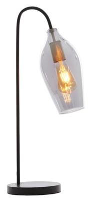 Light & Living Tafellamp 'Lukaro' 52cm hoog, kleur Smoke/Antiek Brons Light & Living Tafellamp 'Lukaro' 52cm hoog, kleur Smoke/Antiek Brons