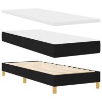 Boxspringbed met matras stof zwart 80x200 cm - thumbnail