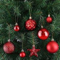 Kerstboom decoraties - Set van 66 - rood - thumbnail