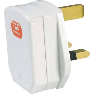 BACHMANN Geaarde stekker , Engeland UK 13A / 250V wit, 13A zekering BACHMANN Geaarde stekker , Engeland UK 13A / 250V wit, 13A zekering