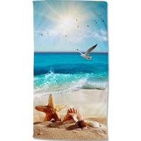 Good Morning Strandlaken "Seaside Escape" 100x180 cm Blauw - thumbnail