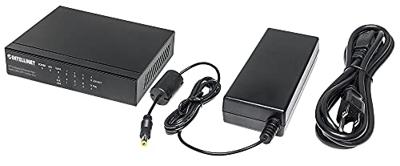 Intellinet 5-poorts Gigabit Ethernet PoE+ Switch met SFP Combo-Port 4X PSE-poorten IEEE 802.3at/af Power Over (PoE+/PoE) 80 W Desktopswitch 561174 zwart