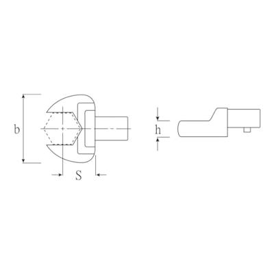 Stahlwille Steeksleutelgereedschap | sleutelwijdte 22 mm 14 x 18 mm | chroom-legering-staal | chroom-vanadium | 1 stuk - 58214022 58214022