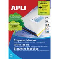 Apli witte etiketten ft 105 x 74 mm (b x h), 800 stuks, 8 per blad (1279) - thumbnail